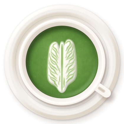 Matcha Rosetta, poured in the game